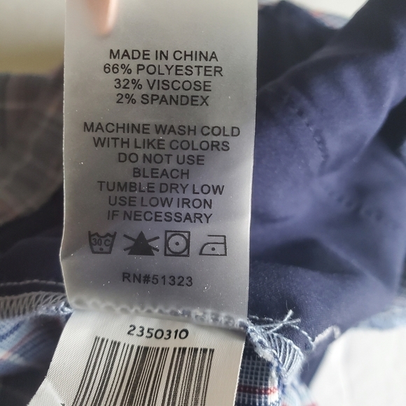 RILEY & RAE Womens Blue Plaid Cropped Pants Sz 2 - Picture 9 of 9